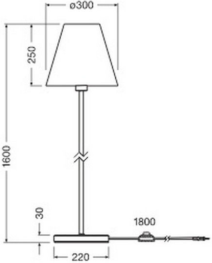 Osram Lampa de podea cu Soclu pentru Bec E27 Maro