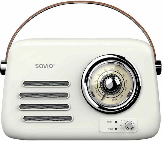 Savio RS-02 Tragbares Radio mit Bluetooth Weiß