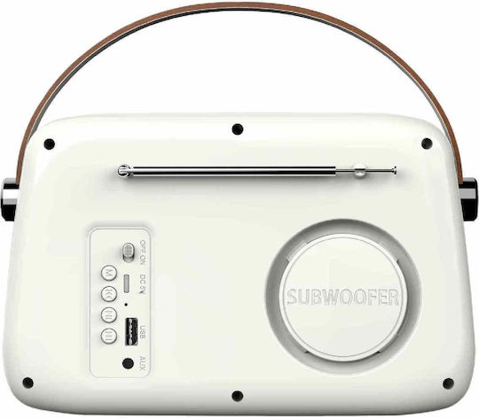 Savio RS-02 Tragbares Radio mit Bluetooth Weiß