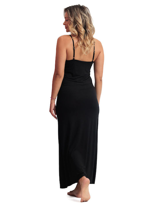 Angel's Secret Summer Women's Nightdress Black
