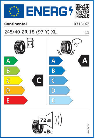 ContiSportContact 7 245/40R18 97Y XL Summer Tire for Passenger Car