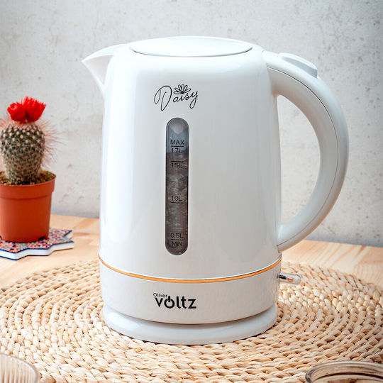 Voltz Daisy Електрическа Кана 1.7л 2200W Бяла