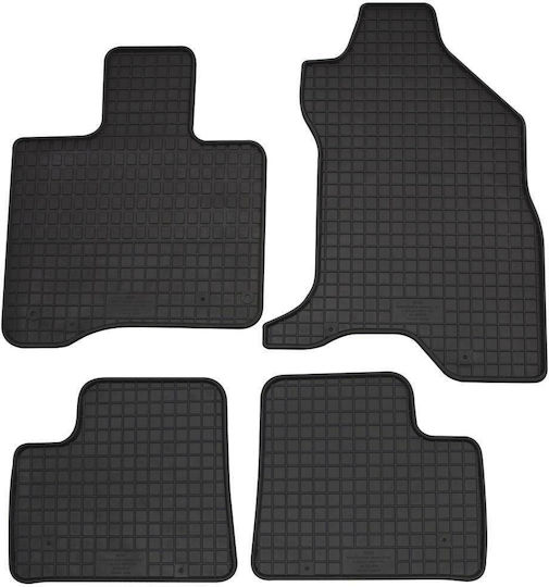 Petex Set of Front and Rear Mats 4pcs for Peugeot iOn Mitsubishi i-MiEV Citroen C-Zero 2010 Black
