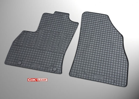 Cik Σετ Μπροστινά και Πίσω Πατάκια 4τμχ για Peugeot Bipper Tepee Fiat Qubo Citroen Nemo 2008+ Μαύρα