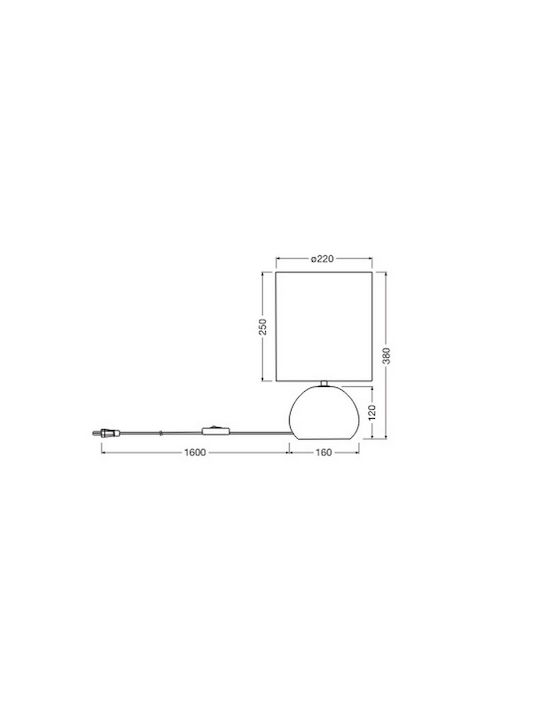 Osram Concrete Table Lamp for Socket E27 with Beige Shade and Base