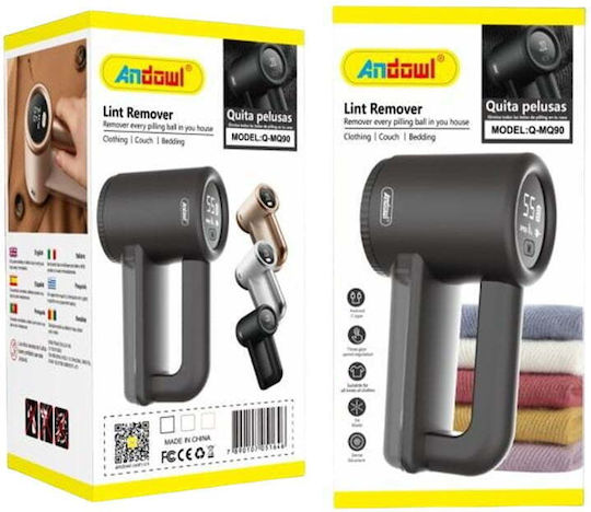 Andowl Rechargeable Fabric Shaver Black