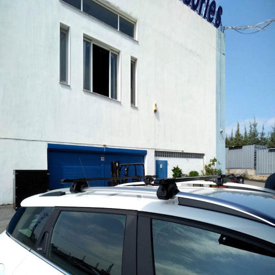 Auto Gs Метални Таванни Стелки За Автомобил 125 См Универсални За Автомобили С Фабрични Таванни Стелки С Крака За Покривен Багажник И Заключване Черни
