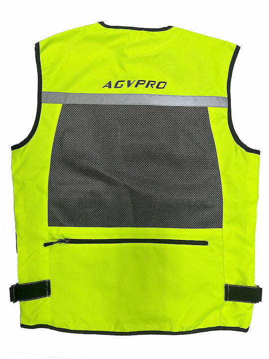 AGVpro Traction Ανδρικό Γιλέκο Μηχανής 4 Εποχών Κίτρινο