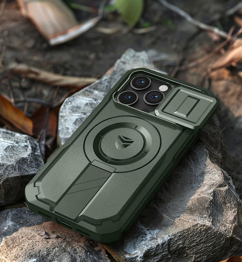 Dexnor 360 Full Cover Husa Metalică Verde iPhone 14 Pro