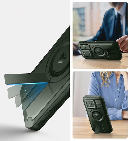 Dexnor 360 Full Cover Husa Metalică Verde iPhone 14 Pro
