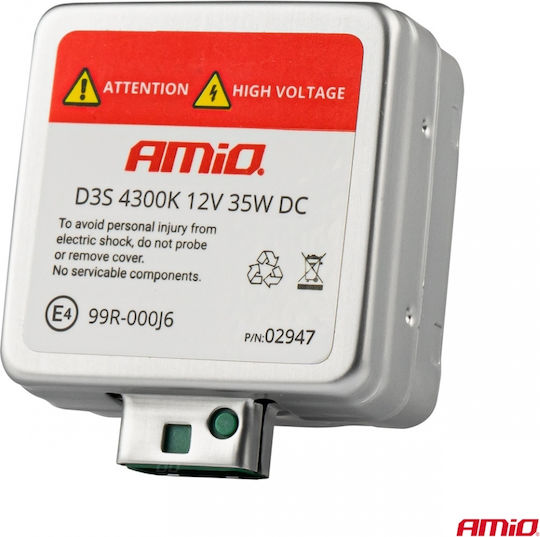 AMiO Λάμπα Αυτοκινήτου Basic D3S Xenon 4300K Φυσικό Λευκό 35W 1τμχ