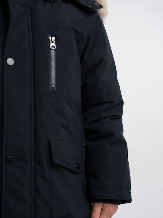 Kids' Parka with Lining & Hood Black