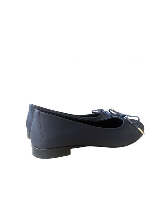 Lederne Damen Ballerinas in Blau Farbe