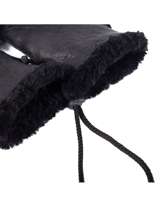 Schwarz Leder Handschuhe