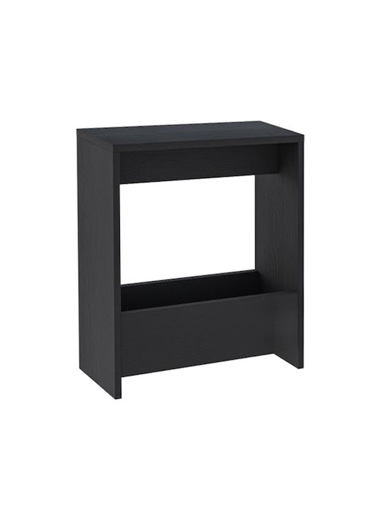 Rectangular Side Table Simpi from Solid Wood Black Wood W55xD20xH60cm