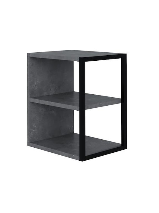 Rectangular Side Table Echo Echo Wooden Gray Retro W30xL42xH45cm