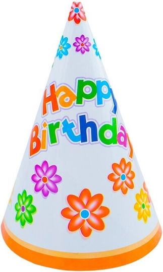 Pălărie De Petrecere Happy Birthday Înălțime 16 Cm Multicoloră