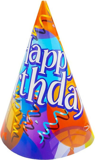 Pălărie De Petrecere Happy Birthday Înălțime 16 Cm Multicoloră