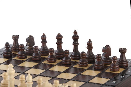 Wooden School Set 28x28cm Chess + Checkers + Backgammon