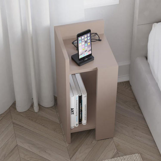 Bedside Tables Elos Wooden Brown 2 Pieces 25x27x60cm