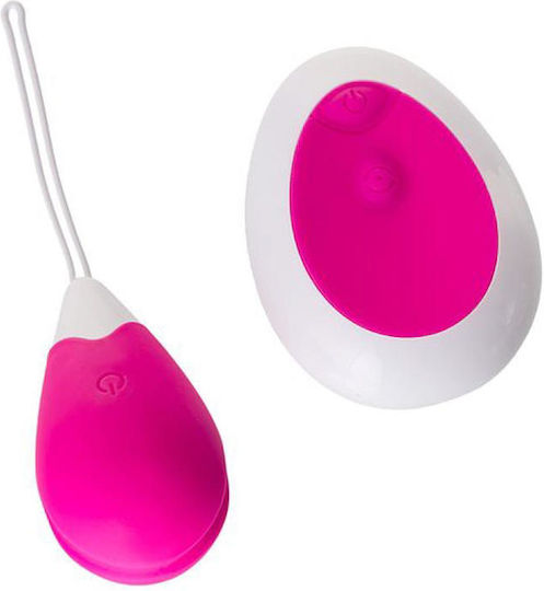 A-toys Egg Vibrator Cu Telecomandă Din Silicon Roz Alb 12 Cm