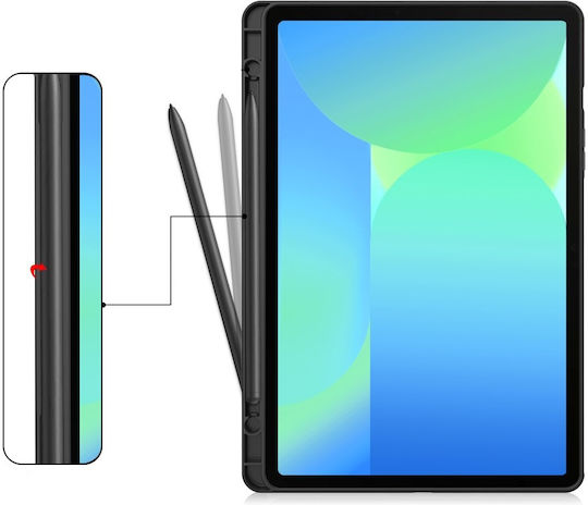Flip Cover Dauerhafte Schwarze (Samsung Galaxy Tab S10 FE, S9 FE)