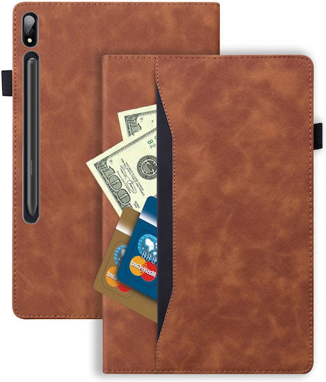 Flip Cover Ανθεκτική Καφέ (Samsung Galaxy Tab S10 FE, S9 FE, S9, S8, S7)