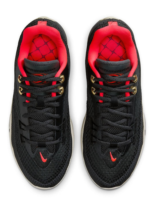 Street Flare Low Basketball Shoes Dark Smoke Grey / Light Orewood Brown / Solar Red / Black