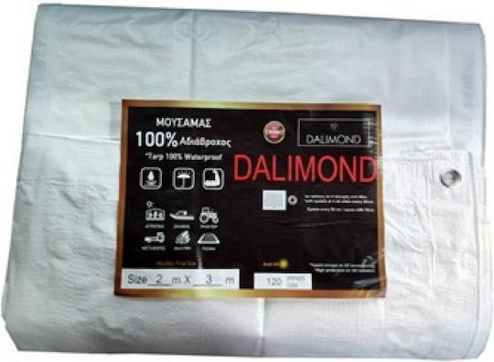 Dalimond Plw120 Waterproof Tarpaulin 120gr/m² 6x3m. Light Type White