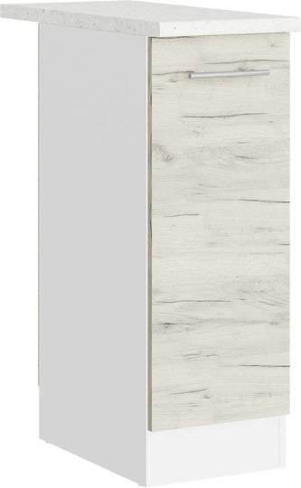 Επιδαπέδιο Ντουλάπι με Πάγκο Εργασίας White, White Craft Oak 30x46x85εκ.