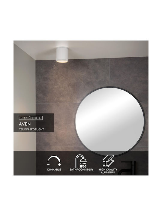 Lucide Lightning Aven Single Spot with Socket GU10 in White Color