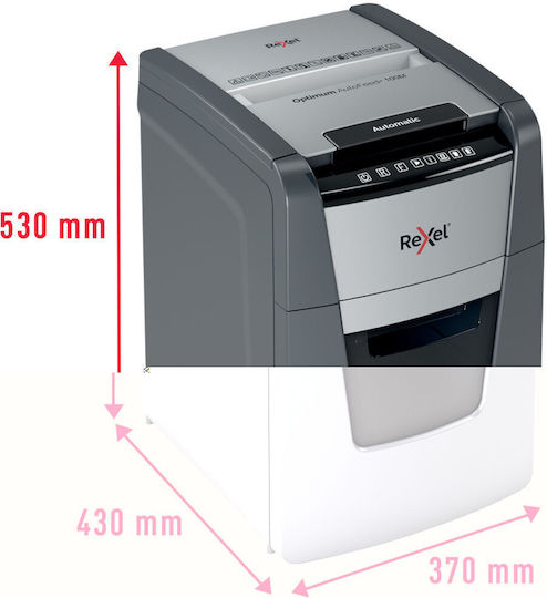 Rexel Distrugător de Documente Optimum Autofeed+ 100m Micro Cut 100 Foi cu Coș 34lt