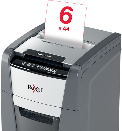 Rexel Distrugător de Documente Optimum Autofeed+ 100m Micro Cut 100 Foi cu Coș 34lt