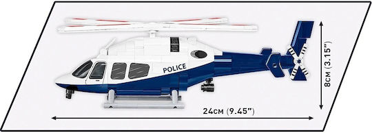 Cobi Action Town Bell 429 Police Building Blocks for 7+ Years 254 Pieces
