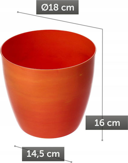Kadax Pot Orange Marble 18cm.