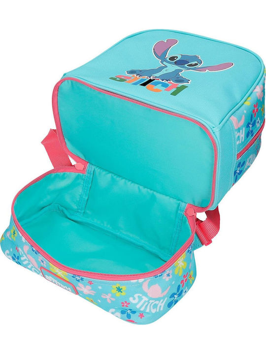Joumma Stitch Ученическа Раница За Детска Градина Тюркоазена 23 x 13 x 28см