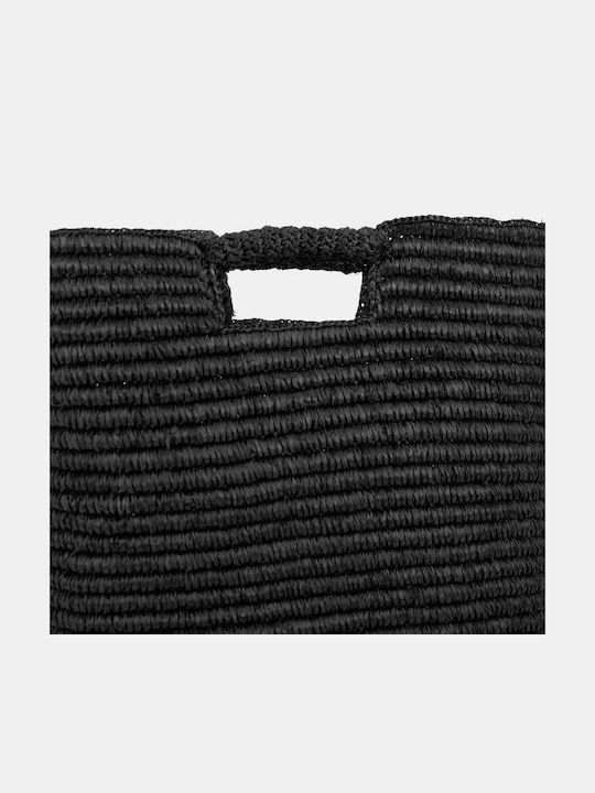 Handtasche Handtasche Crochet Raffia Schwarze