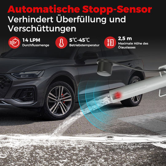 Costway Elektrische Kraftstoffpumpe mit Automatischer Abschaltfunktion 3,8 Gpm 3 Adaptergrößen Tb10005