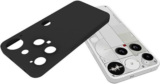 Soft Matte Umschlag Rückseite Silikon Schwarz (Nothing Phone (3))