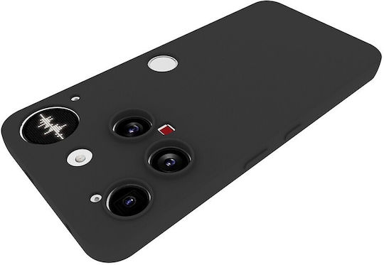 Soft Matte Umschlag Rückseite Silikon Schwarz (Nothing Phone (3))