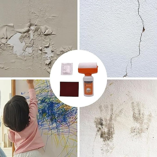 Paint Tube Set Included Roller Fast Drying Water Resistant Wall Repairs White
