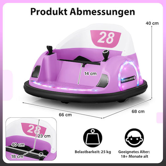 Kinder Auto Einsitzer mit Fernbedienung 12 Volt Rosa