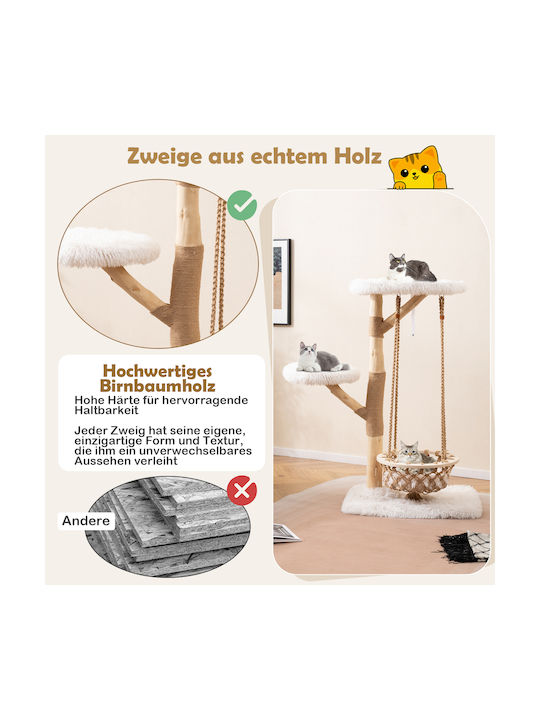Costway Scratching Post Poles White 70x50x123cm