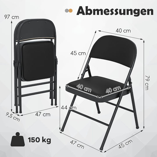 Costway Stuhl Strand Schwarz