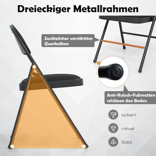 Costway Stuhl Strand Schwarz