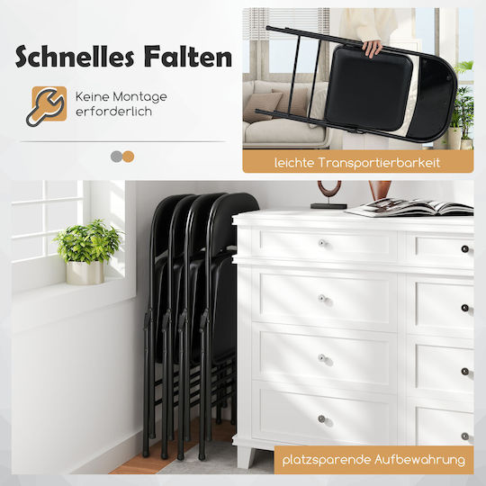 Costway Stuhl Strand Schwarz