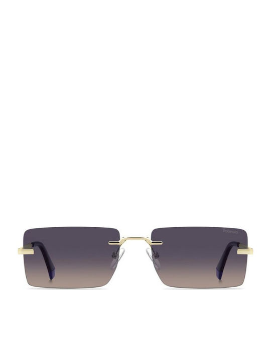 Polaroid Damen Sonnenbrille mit Gold Metall Gestell und Lila Verlaufsfarbe Linse PLD6245/S S9E/XW
