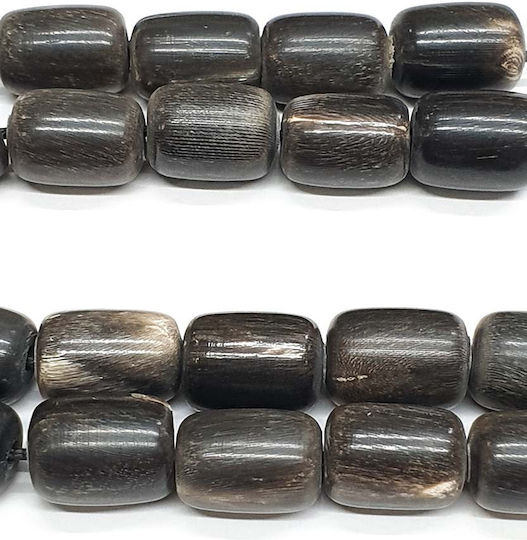 Roloi Komboloi Horn Worry Beads with 21 Beads Gray 32cm