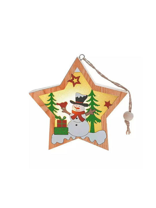 Stern Set Hängende Weihnachtsbaumschmuck Sterne Beleuchtete Holz 5 Stück