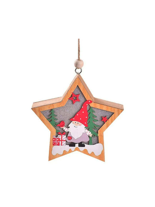 Stern Set Hängende Weihnachtsbaumschmuck Sterne Beleuchtete Holz 5 Stück
